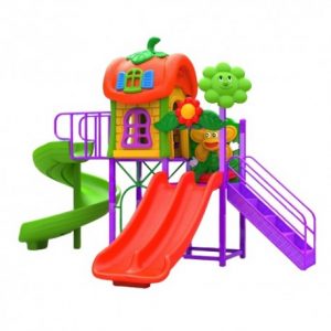 Estación de juego prebasica Plaza Doble Tobogán Espiral