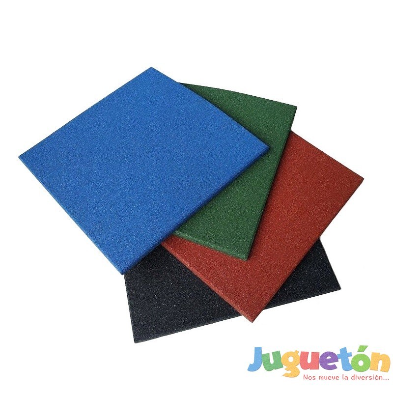 Piso Palmeta Pastelón Caucho Reciclado 25mm