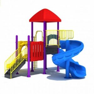 Estación de juegos Plaza 3 Toboganes Espiral