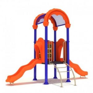 Estación de juegos Plaza Arco Doble Tobogán