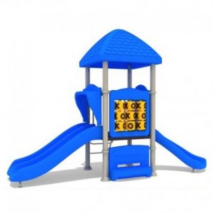 Estación de juegos Plaza Triple Tobogán Azul