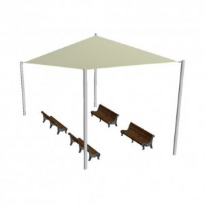 Toldo Vela 4 puntas 10x10 Metros