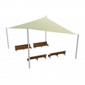 Toldo Vela 4 puntas 9x7 Metros